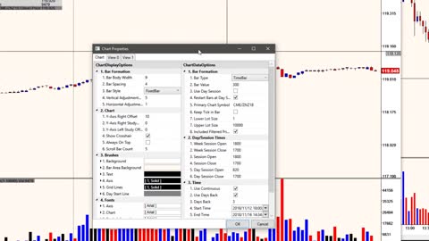 Bluewater Trader - Additional chart settings