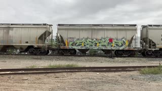 CP Heritage Unit Leads Train into Alyth Yard