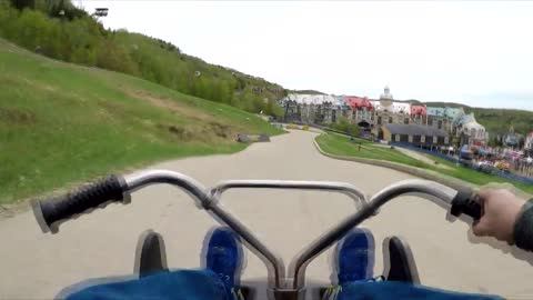 Downhill Luge ride in Tremblant - Skyline Luge
