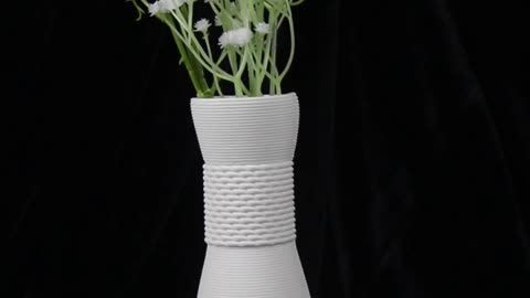 Have you ever seen a simple, pure white vase with a knitted texture? #3dprinter