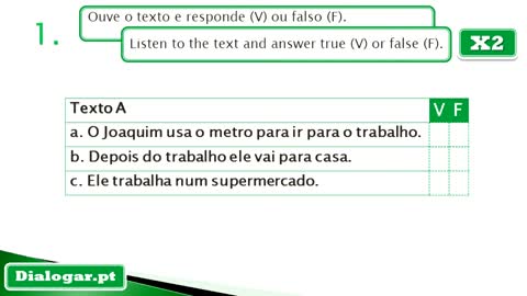 Learn Portuguese | Listening Comprehension A1-A2 | MOVEMENT #1