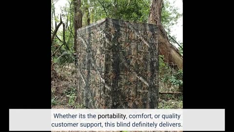 Read Remarks: ALPS OutdoorZ Deception Pop Up Hunting Blind Featuring Unique Small Footprint Fou...