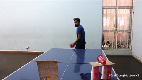 Crazy Behind The Back Ping Pong Shot