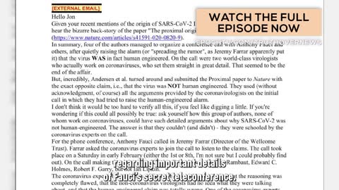 A Newly Revealed Email Details a Coverup of Fauci’s Initial Coverup Trailer Truth Over News