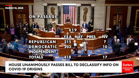 BREAKING- GOP Bill To Force Declassification Of COVID-19 Origin Info Passes Unanimously In House