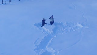 Before breakfast snow play