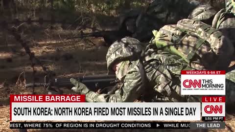 See air raid siren interrupt TV broadcast in South Korea