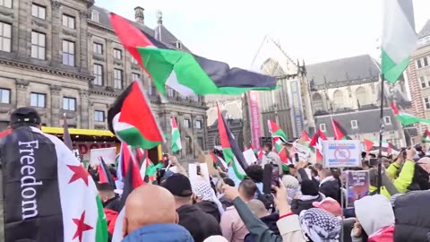 PALESTINE WILL BE FREE (?) - Documentary filmed at Amsterdam, NL @ Dam Square Demonstration (2023)