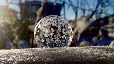 Watch A Soap Bubble Freeze Instantly In Real-Time