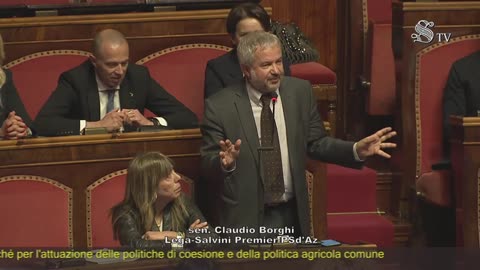 🔴 Sen. Claudio Borghi in dichiarazione di voto della Lega sul decreto PNRR