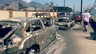 Lahaina Maui Fire aftermath: Burnt Cars and Devastation