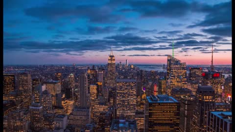 New York timelapse from the top of Rockefeller Tower