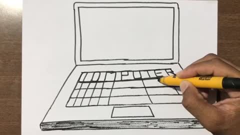How to Draw a Laptop from word Computer