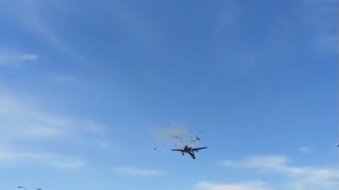 B-17 bomber and a smaller plane collide at Dallas airshow