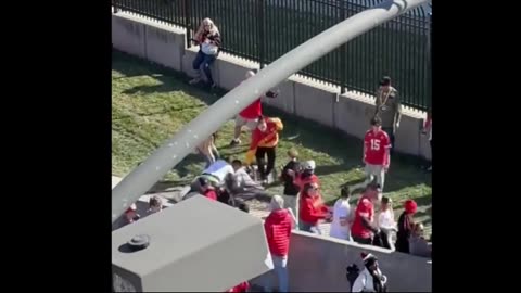 Kansas City Chiefs Fans Tackle One of the Shooters at the Chiefs Parade
