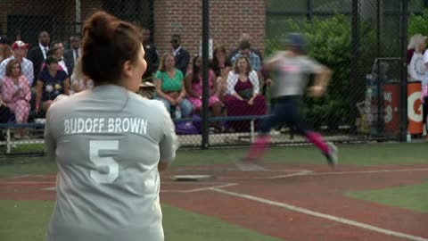 Bipartisan women of Congress participate in fundraising softball game