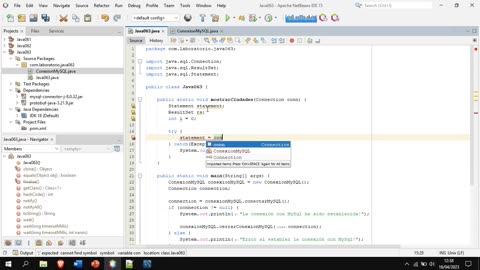 Java parte 63. Conexión JDBC a la base de datos MySQL