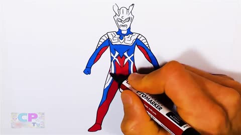 Ultraman Zero Coloring Pages, The Most Famous Ultraman Character,Drawing of Ultraman Zero