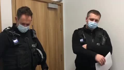 Weston-Super-Mare Police Officers speak with members of the public regarding Vaccines