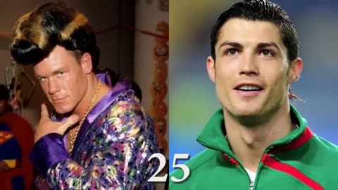 Change between Cristiano Ronaldo and John Cena