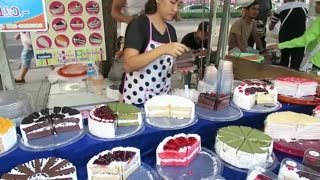 Street Food Sweet Milk Cakes Thai Style