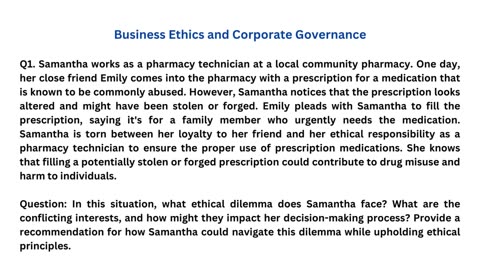 NMIMS Business Ethics and Corporate Governance Assignments
