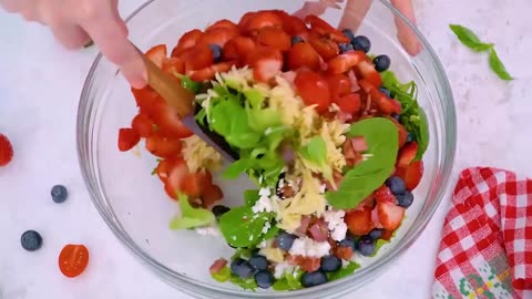 Strawberry Orzo Spring Salad