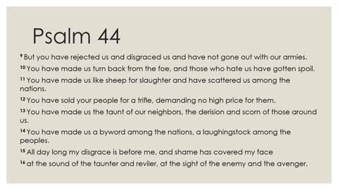 Daily Devotion Psalm 44