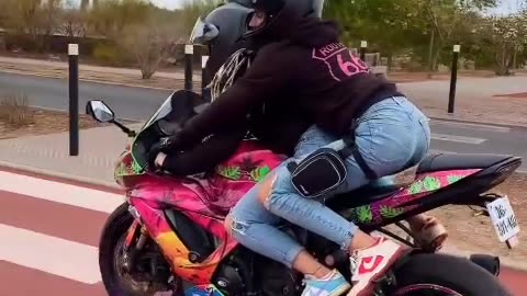 Super bike with girl