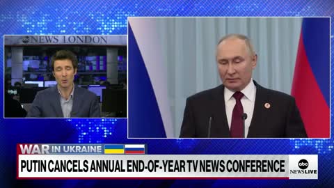 Russian President Putin cancels annual news conference amid difficulties in Ukraine