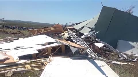 A storm-damaged school in northern KZN