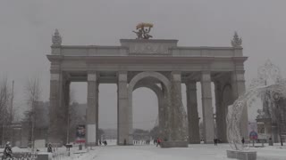 Cae una nevada histórica sobre Moscú