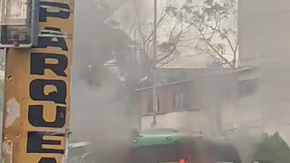 Bus de servicio público se incendió en Real de Minas en Bucaramanga
