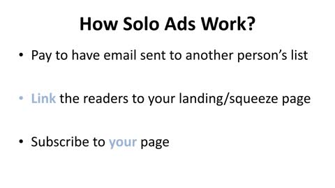 Buying Email Solo Ads