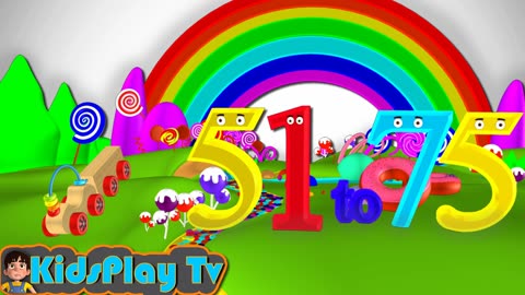 Numbers Collection - Learn Numbers from 51 to 75 - The Numbers with Wooden Truck Toy - Kids Play Tv