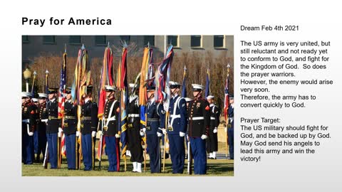 Dreams and visions: Feb 4th 2020 Pray for US army