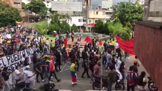 Video: Arrancó la marcha del segundo día del paro nacional en Bucaramanga