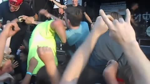 Crowd Surfing In Wheelchair - Warped Tour 2014