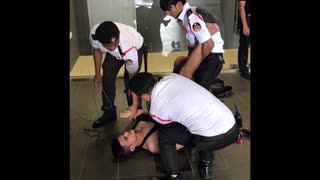 MMA Fighter Takes on Security Guards