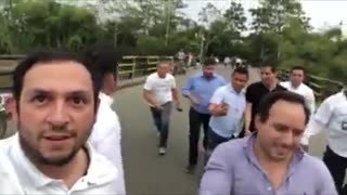 Guaidó cruzó la frontera para el Venezuela Aid Live