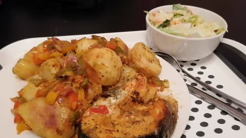 Grilled Fish and Potatoes