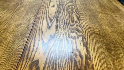 Antique Tiger Oak Table Restoration