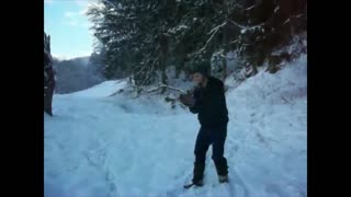 Dude Epically Fails To Jump Over Frozen Creek