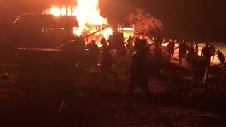 Fuerte incendio en Playa Blanca