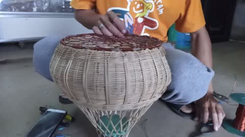 knitting bamboo bird cage