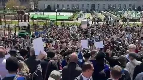 Massive faculty walkout in support of pro-Palestinian