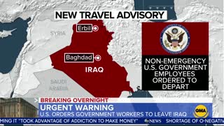 U.S. State Department orders all non-emergency government employees to leave Iraq