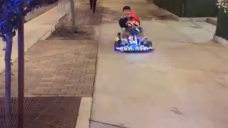 Cop Wants a Ride on Go Kart