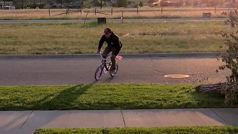 Nephew busts daughters bike