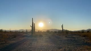 Sunset time lapse sunset in Quartzite, Arizona